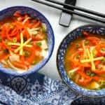 Two bowls of soup